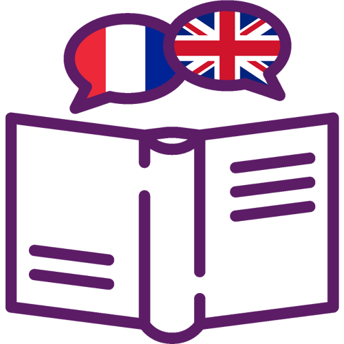 Translation (from English into French) icon