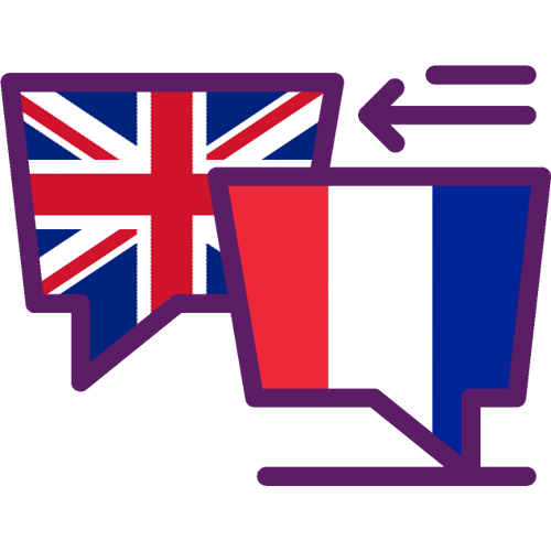 Interpretation (from French into English) icon
