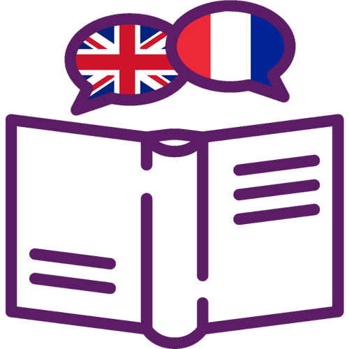 Translation (from French into English) icon